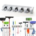 Rack Mop and Broom Holder Wall Housekeeper Wall Mounted Mop Organizer Holder Brush Broom Hanger Garden Tool Garage Organizer. 