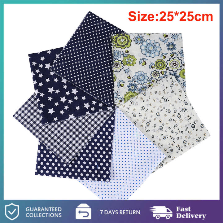 %F0%9F%91%8D%20COD%E2%9A%A17PCS/Set%20Mixed%20Printing%20Floral%20Fabrics%20for%20Patchwork%20Sewing%20Materials%20Quilting%20Scrapbooking%20Craft%20DIY%20Cotton%20Cloth%2025%20*%2025cm%20-%20Image%202