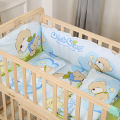 Kidlove 5pcs Baby Bedding Suit 4pcs Baby Crib Bumper 1pc Bed Sheet Set Infant Removable Washable Bedding. 