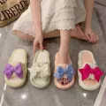 Bow Slipper Women Men Shoes Soft Platform Tulip Women'S Home Slippers Lovely Sole Cute Ladies Flip Flops Zapatillas Chaussons. 