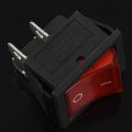 4X Red Light 4 Pin DPST ON/OFF Snap in Rocker Switch 15A/250V 20A/125V AC 28X22mm. 