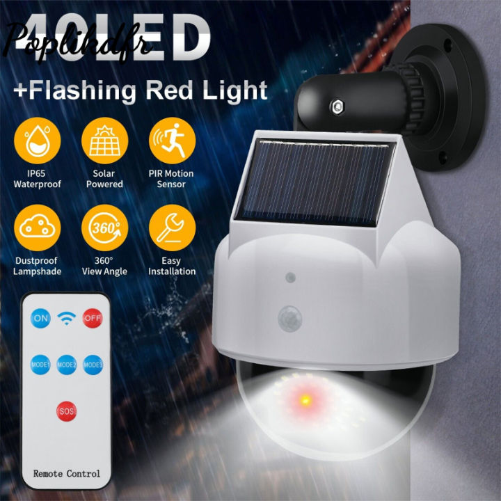 Led Solar Light Motion Sensor Security Fake Camera Lamp With Solar