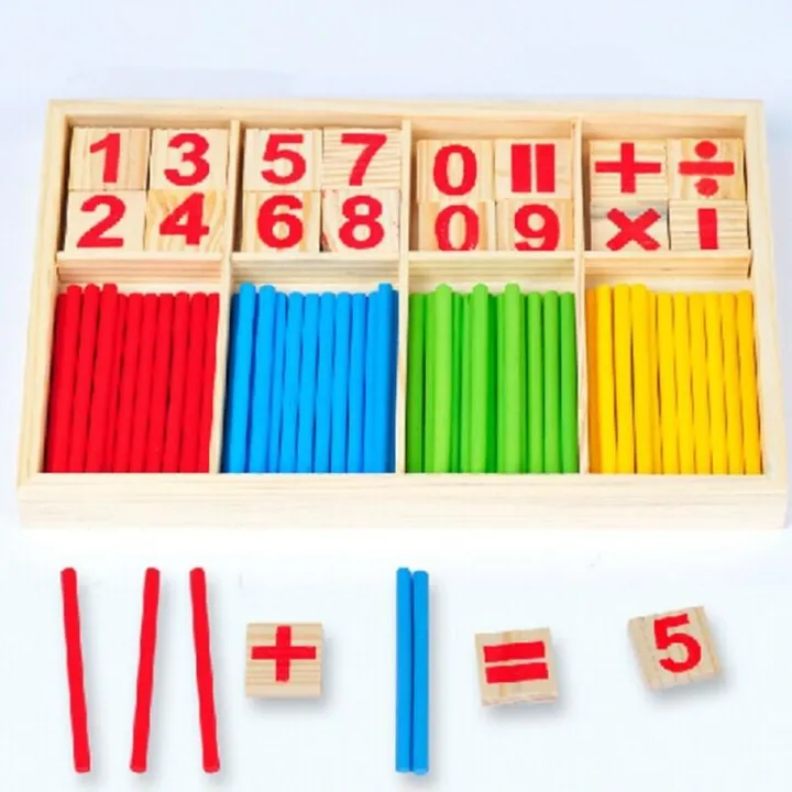Mathematical Intelligence Stick for Kids  Pre-School Montessori Educational Toys  Early Learning