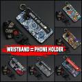 Durable personality Phone Case For One Plus 7T/1+7T Wristband Anti-dust Anti-knock Silicone Kickstand Phone Holder ring. 