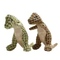Cute Dinosaur Shaped Pet Molar Toys Bite Resistant Animal Chew Dog Squeaky Plush Toy for Puppy to Clean Teeth Pet Accessories. 