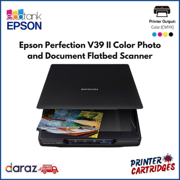 Epson Perfection V39 II Color Flatbed Scanner: Unmatched Quality for Photos and Documents | Printer Cartridges.lk | Best Price in Sri Lanka