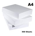 80 GSM A4 Paper 500 Sheets Bundle in White Color. 