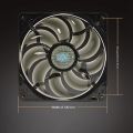 COOLER MASTER 120 120mm PWM Chassis Fan Gale Volume Silent Fan 12025 Chassis Fan (Blue Light). 