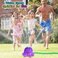 Kids Outdoor Water Sprinkler Octopus Toys, Toddlers Spray Water Bathtub Game Summer Backyard Lawn Bath Sprinkler Toy Nozzles And Spinning Hat For Girl Boys Play. 