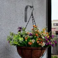1Pc Iron Garden Wall Basket Plant Holder Hanger Flower Pot Hanging Bracket/Screw Black Lantern Light Holder Shape J Hook Shelf Accessories. 