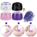 Electric Hot Wax Warmer Hair Removal – Depilatory Hard Wax Melting Pot Heater Kit Set including Hard Wax Beans ( HARD WAX BEANS 400g FREE ). 