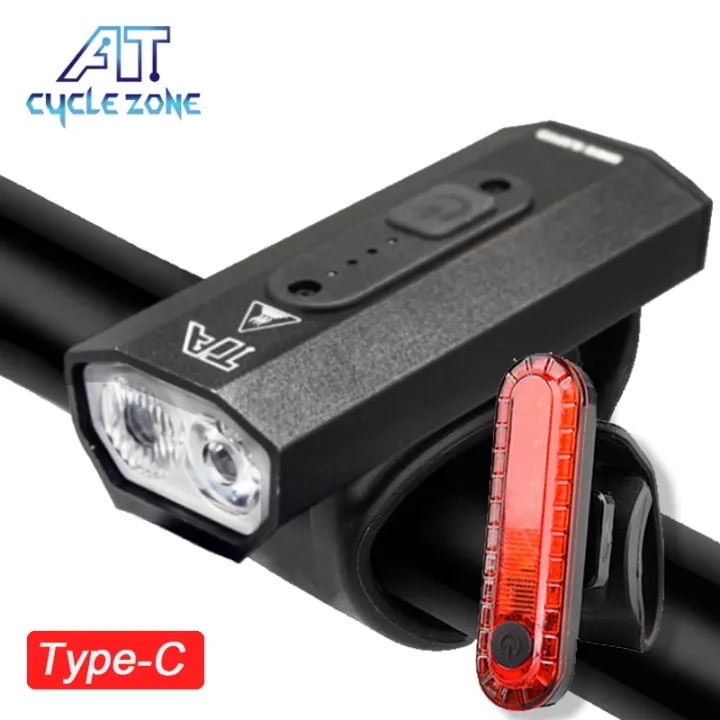 CYCLE%20ZONE%20Type-C%202*T6%20500%20lumens%20USB%20Rechargeable%20Lamp%20MTB%20Mountain%20Road%20Flashlight%20Bike%20Light%20Front%20Lamp%20Bicycle%20Accessories-Black%20-%20Image%203