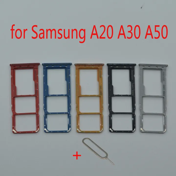SIM%20Card%20Tray%20Slot%20For%20Samsung%20Galaxy%20A20%20A30%20A50%20A205%20A305%20A505%20Phone%20Micro%20SD%20Card%20Adapter%20Holder%20Accessories%20-%20Image%202