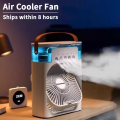 USB Rechargeable Air Cooler, Compact Personal Mini AC with Cooling Fan, 3 Wind Modes, Humidifier & Timer for Desktop and Bedroom. 