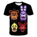 Newest Fashion Five Night at Freddy T Shirt Summer Short Sleeve O-neck T shirt Horror Game FNaF Series Children's 4-14Y T shirts. 
