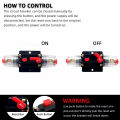 Car Circuit Breaker Fuse Reset 20A 30A 40A 50A 60A 80A 100A 150A Manual Reset Fuse Car Boat Waterproof Marine Circuit Breaker. 