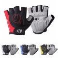 HOT 1Pair Gel Half Finger Cycling Gloves Anti-Slip Anti-sweat Anti Shock MTB Road Bike Gloves Bicycle Left-Right Hand Gloves. 