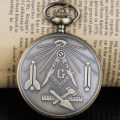 【New arrival】Steampunk UK Masonic Freemasonry Design Pocket Watch mens women best gift design fob reasonable price. 