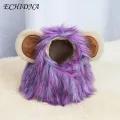 Three-dimensional Ears Pet Hat Soft Comfortable Lion-shaped Pet Hat with Fastener Tape Perfect for Dogs Cats. 