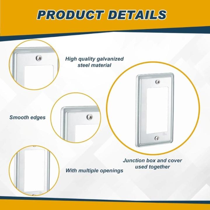 4%20Pack%20Sturdy%20Galvanized%20Alloy%20Electrical%20Box%20for%20Rectangular%20Outlet%20Enclosures%20Junction%20Box%20Safety%20Protective%20D5BD%20-%20Image%202