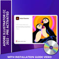 Adobe Illustrator CC 2022 (Pre Activated) - with installation guide. 