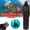 500ML Black Scuba Diving Mini Oxygen Cylinder Tank Underwater Breath  -. 