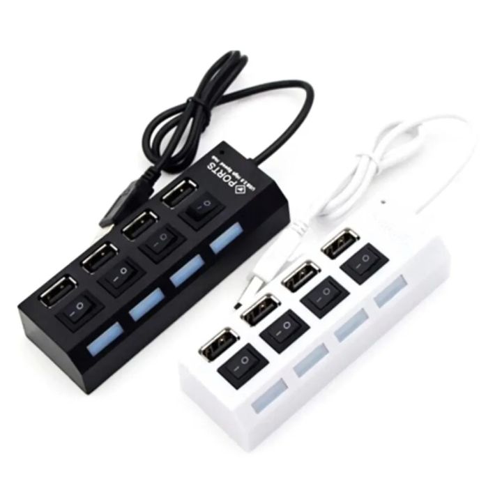 4-Port usb 2.0 Hub One Drag Four Splitter Hub Plug And Play Mini Small ...