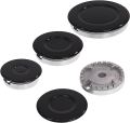 Universal Gas Cooker Hob Burner Cap (Set of 4)  4Pcs Cooker Hob Gas Burner Cap, Iron and Aluminum Black Cooker Hob Gas Burner Cap for Gas Burners. 