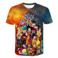 Dragon Ball Z Son Goku Super Saiyan Oversize T Shirts Boy Kids Clothes Short Sleeve T-shirt White Black Orange Breathable Jersey. 