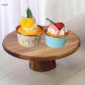 Wood Cake Stand Serving Platter High Pedestal for Cakes Pies Desserts Display and Serve, Centerpieces Birthday Wedding Occassion Use. 