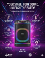 Brodu BTS-2103 8" Bluetooth Karaoke Speaker | Dual Wireless Microphones. 