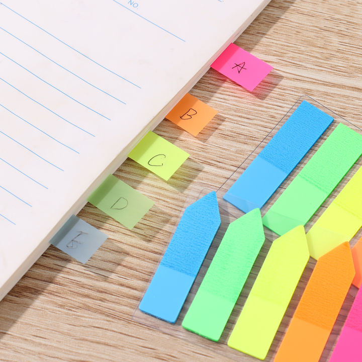 100Pcs/Set%205%20Color%20Index%20Sticky%20Notes%20Index%20Label%20Stickers%20PET%20Sticky%20Notes%20Highlighter%20Translucent%20Page%20Makers%20For%20Page%20-%20Image%206