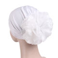 bellylady Women Turban Beanie Hat Sunscreen Breathable Elastic Head Wrap Cap With Big Flower Windproof Chemo Headwear. 