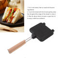 Breakfast Flip Pan, Double Sided Fast Heating Easy Cleaning Sandwich Frying Pan Multi Functional for Steak for Egg. 