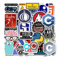 50PCS Pieces Programming Language Internet Geek Programmer DIY Graffiti Toy Sticker for Scrapbook Laptop. 