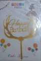 Happy Birthday Cake Topper Acyrlic  Gold Birthday Cake Topper For Kids Birthday Party Dessert Cake Decorations. 