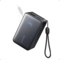 Anker Nano Portable Charger, 10,000mAh 45W Max Compact Power Bank, Travel Essential Phone Battery Pack with 2.3 ft InstaCord Retractable Cable for iPhone 17/16 Series, iPad, Galaxy, Pixel, and More A1638. 