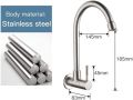 Stainless Steel Wall Mounted Kitchen Sink Tap Matt Silver Kitchen Tap. 