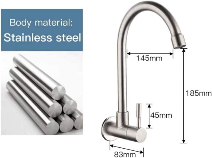 Stainless%20Steel%20Wall%20Mounted%20Kitchen%20Sink%20Tap%20Matt%20Silver%20Kitchen%20Tap%20-%20Image%202