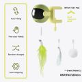 Automatic Cat Teaser Toy Funny Lifting Plush Ball Toy Interactive Electric Cat Toy Rope with Feather Random Swing Cats Sticks (No Battery). 
