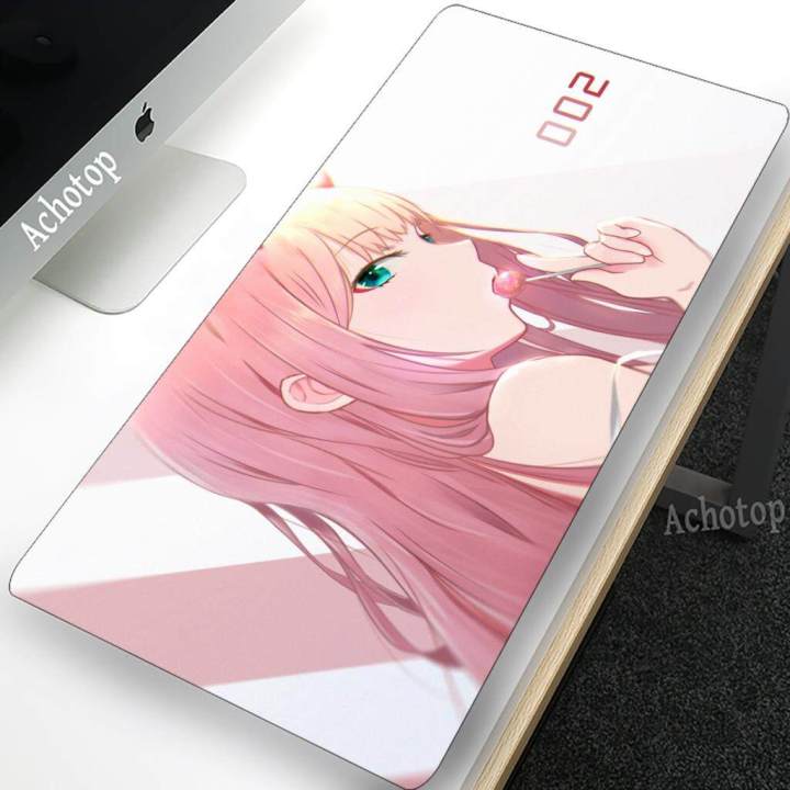 Large Anime Mouse Pad Darling in the FranXX 02 Gaming Mousepad Big Mouse Mat Zero Two XXL 900x400mm HD Print Keyboard Pads