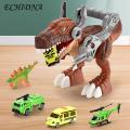 Dinosaur Toy with Movable Joints Interactive Dinosaur Toy Set with Moving Truck Educational Gift for Boys Tyrannosaurus Action Figure Fun Toddler Assembly Kit Perfect Birthday Present Simulation. 