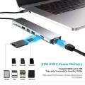 Usb Type-C Hub Docking Station Stand Hub Usbc To 4k Hdmi-Compatible Rj45 100m Usb 3.0 For Steam Deck Dock Macbook Google. 