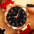 Casual Romantic Starry Sky Watches For Women Fashion Leather Band Quartz Wrist Watch Women Watches Ladies Clock. 