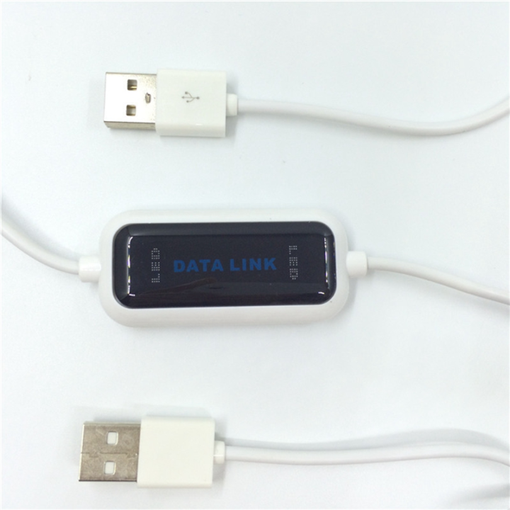 USB PC to PC Sync Link Net Direct Data File Transfer Bridge LED Cable ...