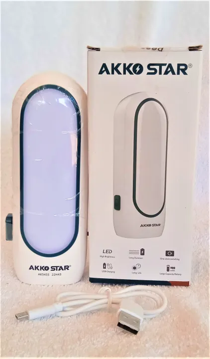 AKKO%20Star%20Rechargeable%20LED%20Emergency%20Light%20Lamp%20Bulb%20-%203W+1W%20Emergency%20Torch%20-%20Image%203