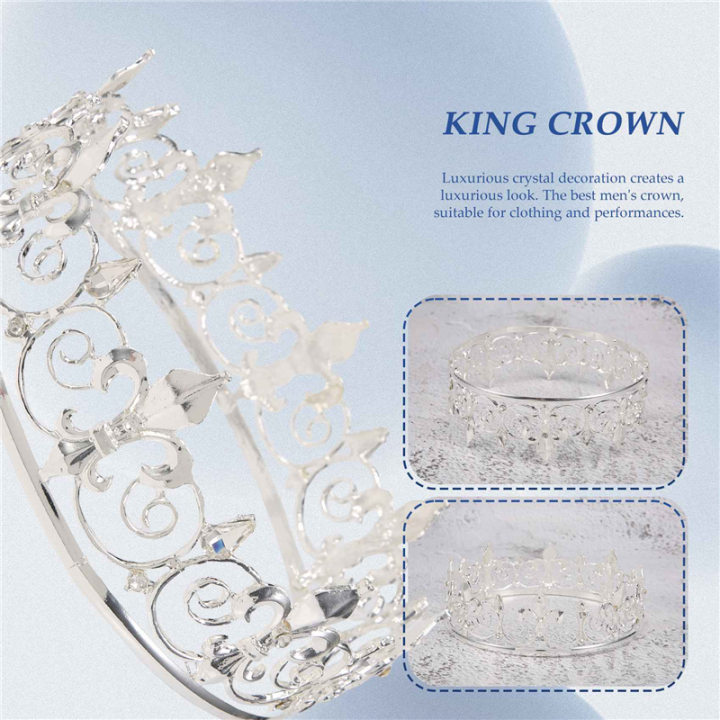 Royal%20King%20Crown%20for%20Men%20-%20Metal%20Prince%20Crowns%20and%20Tiaras,%20Full%20Round%20Birthday%20Party%20Hats,Medieval%20Accessories%20(Silver)%20-%20Image%203