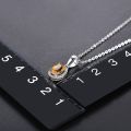 Yellow Citrine Pendant Natural Gemstone Solid 925 Sterling Silver Chain Fine Elegant Cubic Zirconia Jewelry. 