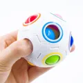 【LuckyBabyFans Store】Creative Magic Spheric Cube Rainbow Ball Puzzles Learning Educational Toys For Children Adults Office Anti Stress. 