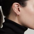 Women Earrings Circle Hoop Earrings 3.5cm gold and silver colours. 